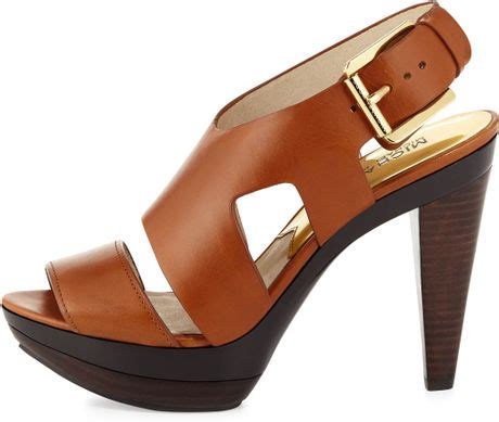 michael kors carla sandal luggage|sandalen michael kors dames.